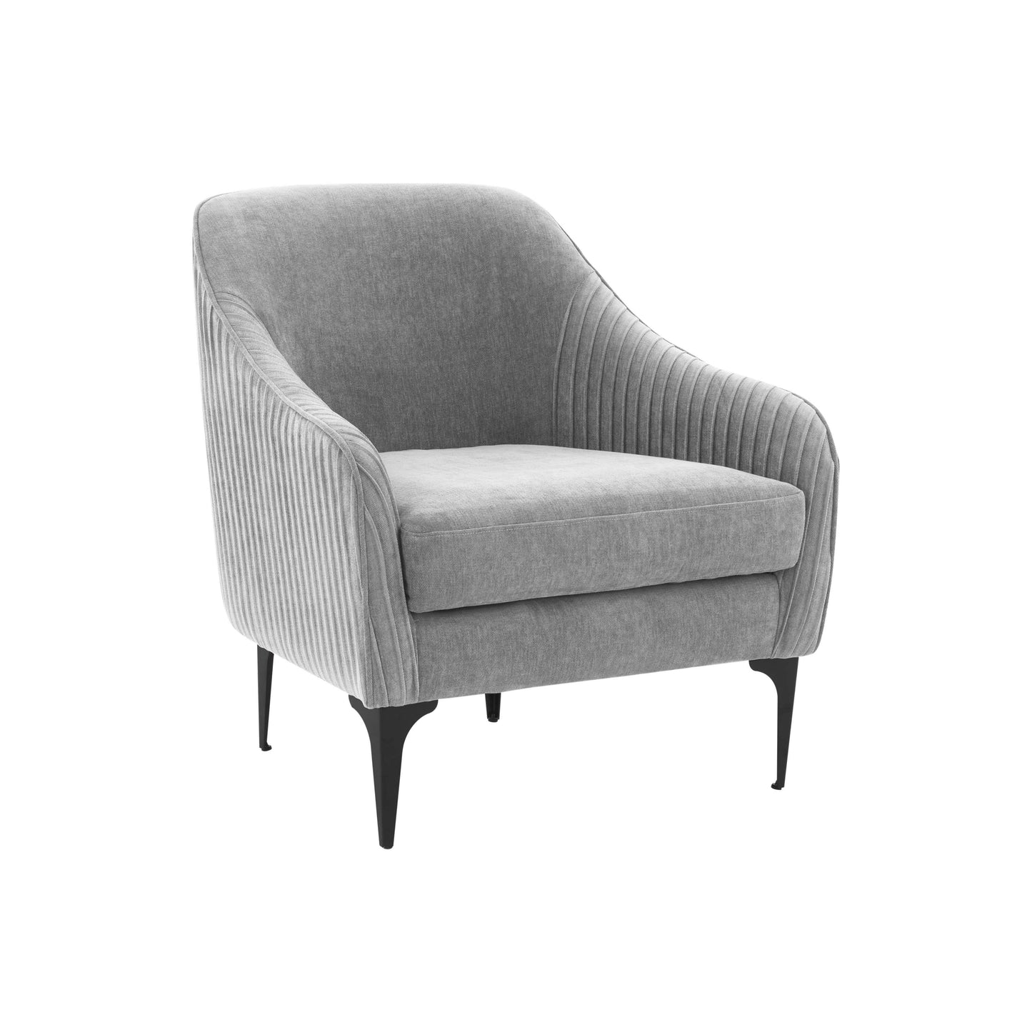 Serena - Velvet Accent Chair With Black Legs