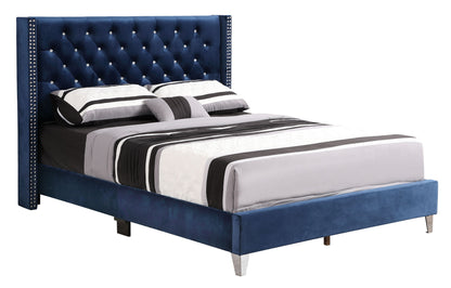 Glory Furniture - Julie - Faux Crystals Tufted Upholstered Bed