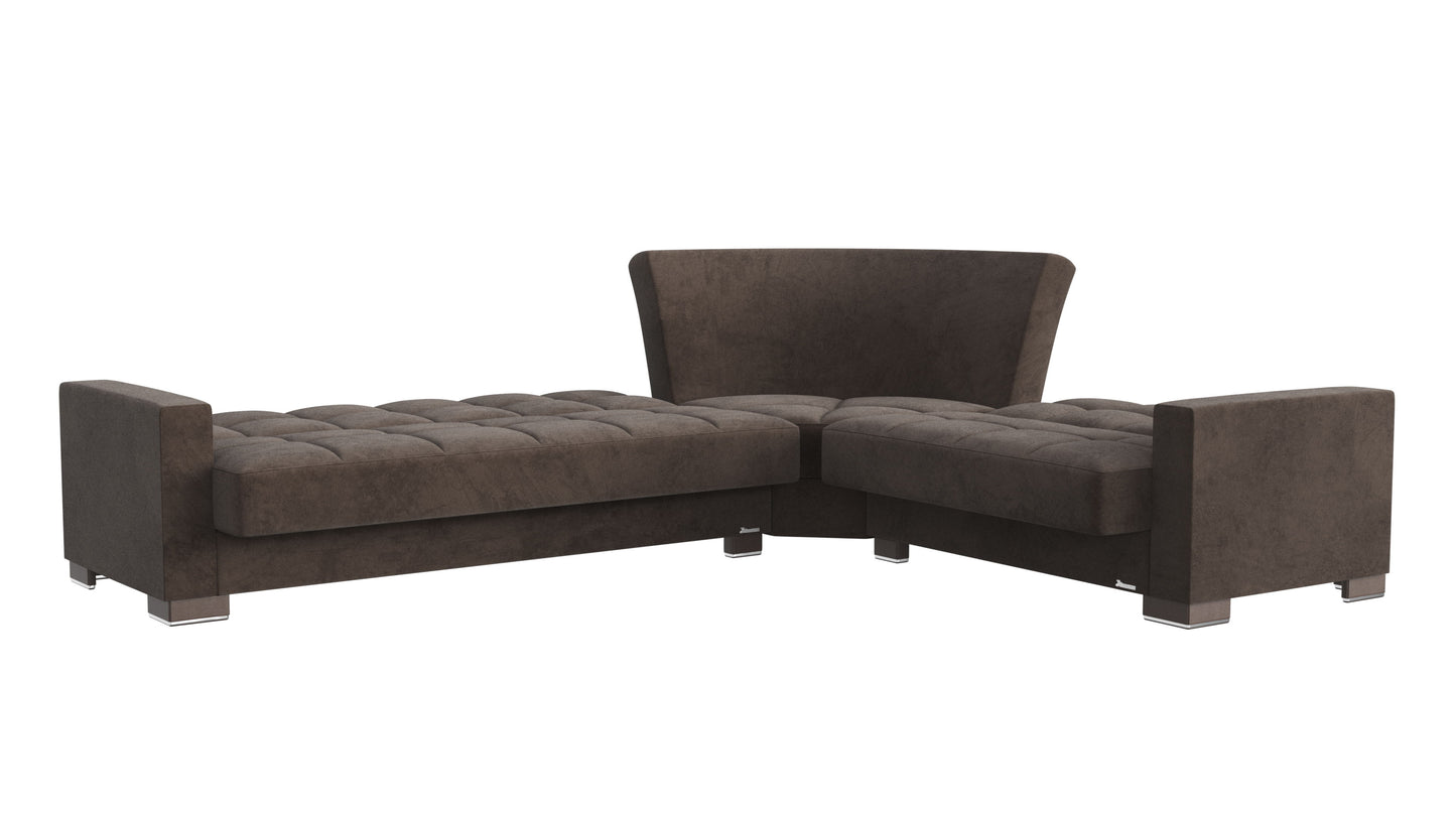 Ottomanson Armada - Upholstered Convertible Sectional With Storage - Microfiber