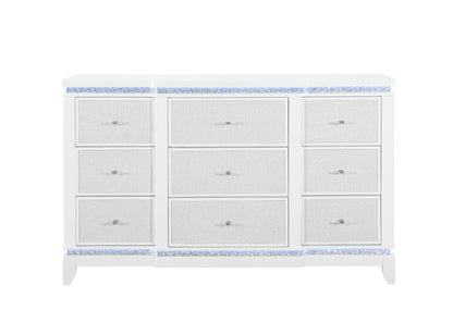 Alina - 5 Piece Full Bedroom Set With LED, Cooler, Speaker And USB - White