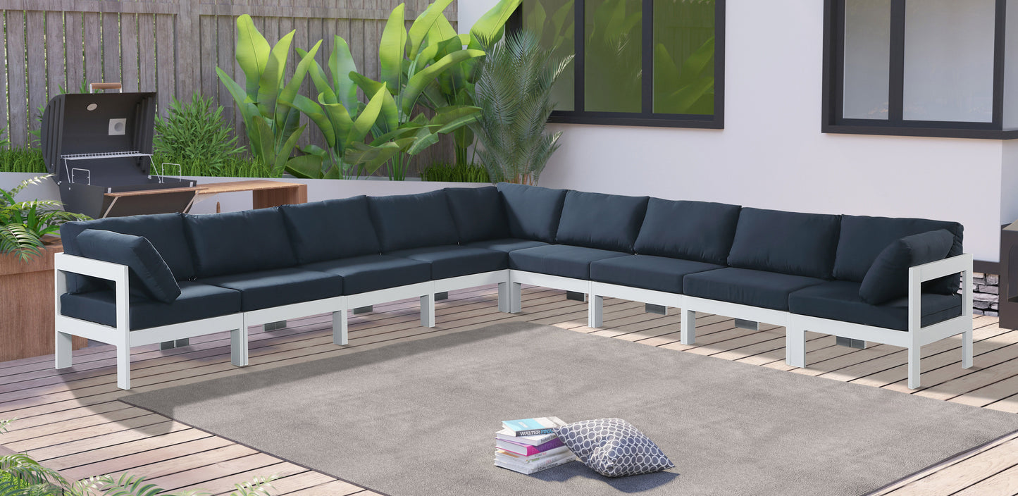 Nizuc - Outdoor Patio Modular Sectional 9 Piece - Navy