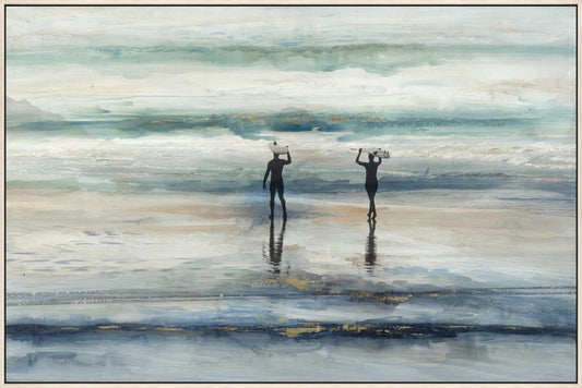 Surfer Stroll - 32" x 48" Framed Wall Art