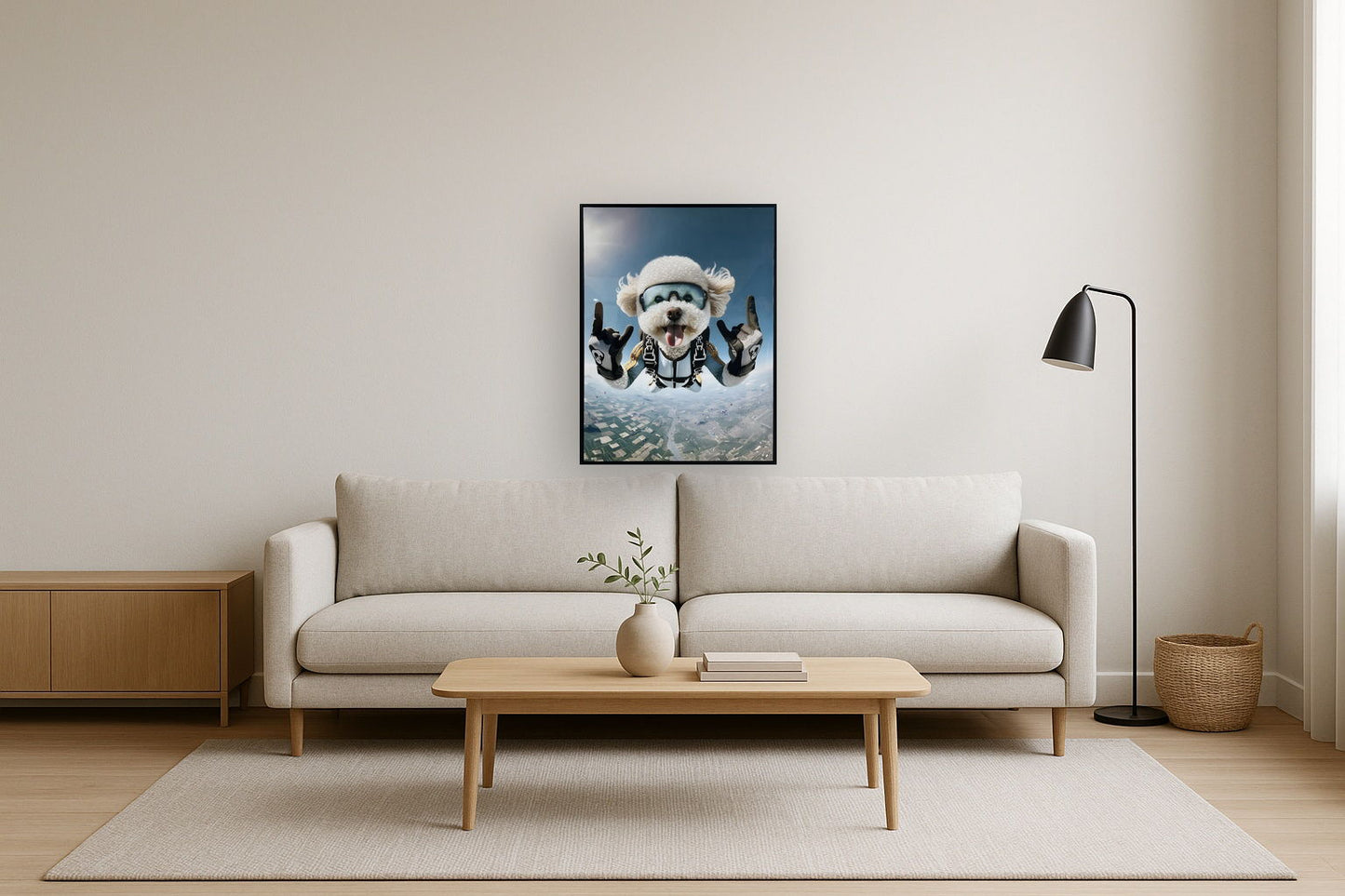 Skybound Pals II Gloss Canvas With Rocks In Frame - Black / Blue