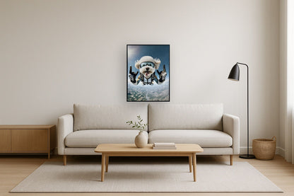Skybound Pals II Gloss Canvas With Rocks In Frame - Black / Blue