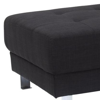 Riveredge - Fabric Milan Ottoman - Black