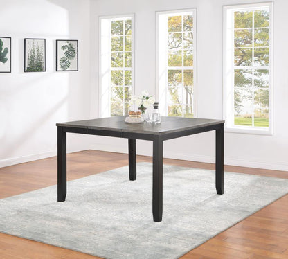 Elodie - Counter Height Dining Table With Extension Leaf - Gray And Black