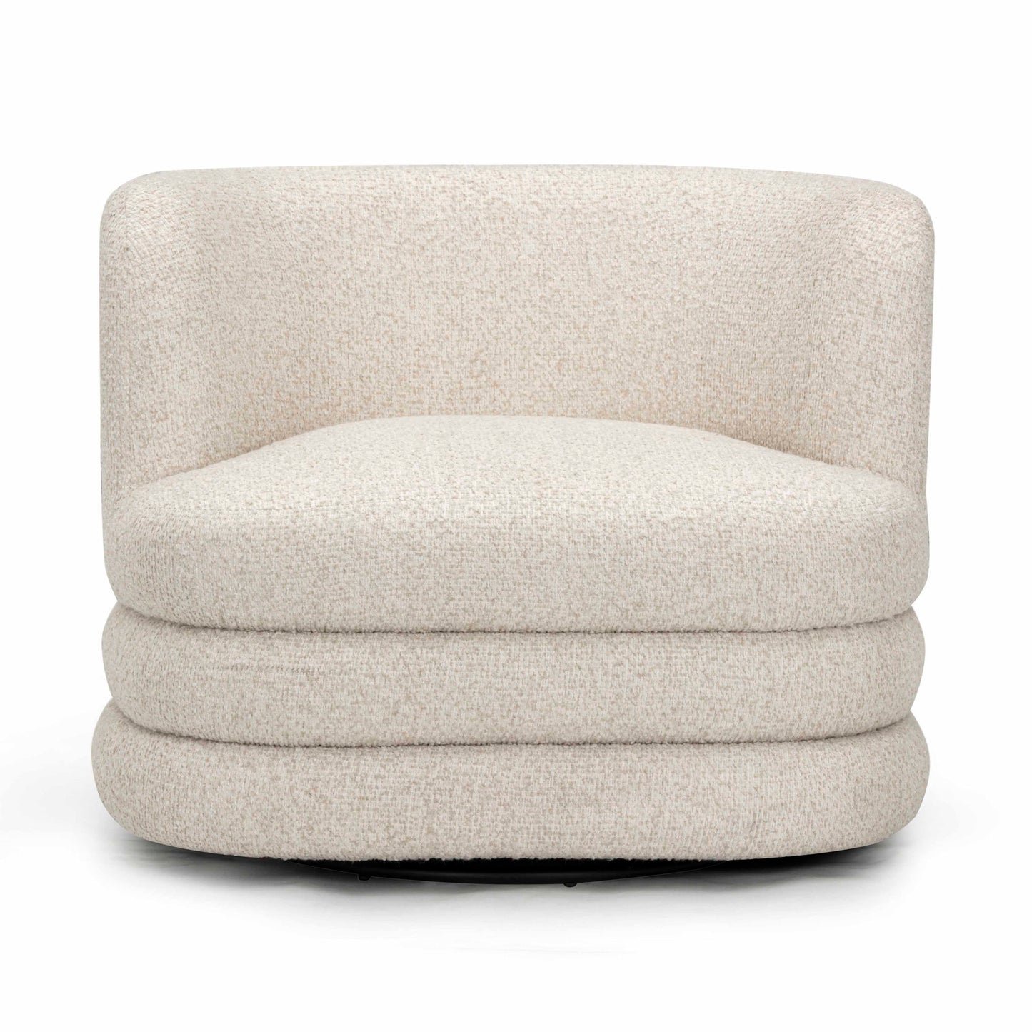 Astor - Heavy Boucle Swivel Hotel Lounge Chair - Cream