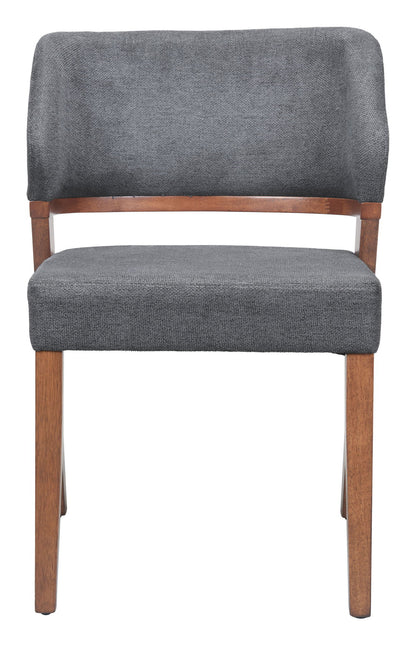 Sunobu - Dining Chair (Set of 2) - Azure Gray / Walnut