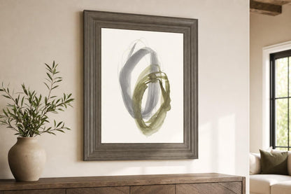 22x26 Neutral Rounds II By Jennifer Goldberger - Dark Gray