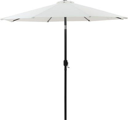 Fiji - Aluminum Patio Umbrella With Square Teak And Black Base