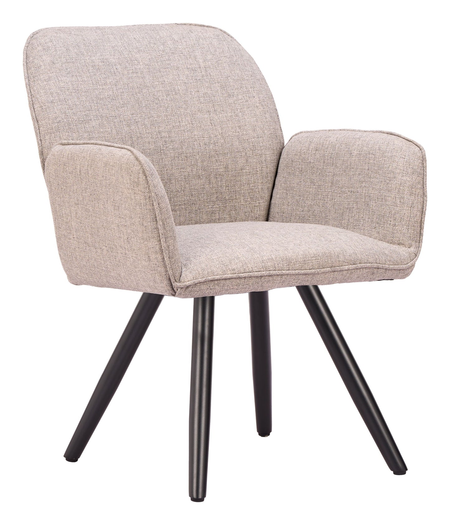 Sieve - Swivel Dining Chair (Set of 2) - Beige / Black