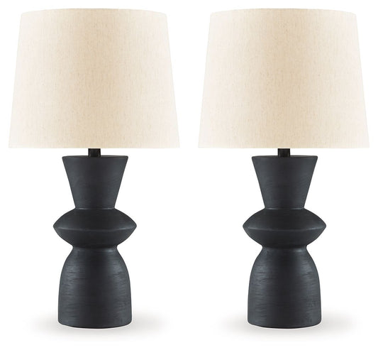 Scarbot - Distressed Black - Paper Table Lamp (Set of 2)