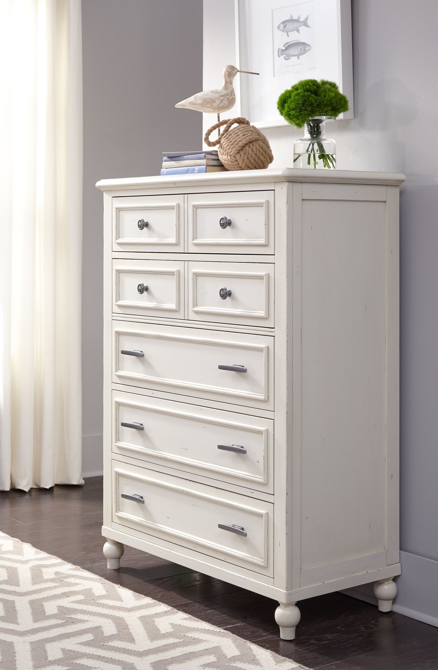 Lake House - Drawer Chest - Pebble White