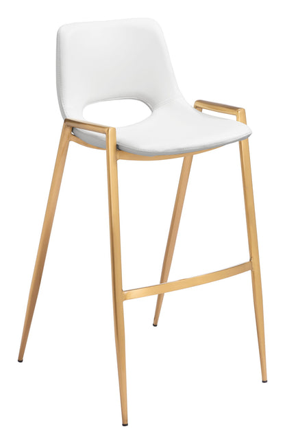 Desi - Barstool Chair With Gold Base (Set of 2)