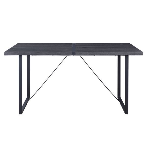 Nakula - Dining Table - Gray Oak & Black