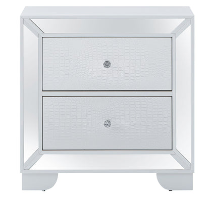 Hollywood Hills - Wooden Nightstand - Silver Champagne