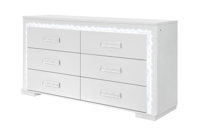 Naomi - Dresser With LED - Silver