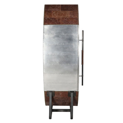 Brancaster - Wine Cooler - Retro Brown Top Grain Leather & Aluminum