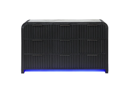 Beckett - 5 Piece King Bedroom Set With Cooler And Speaker - Black