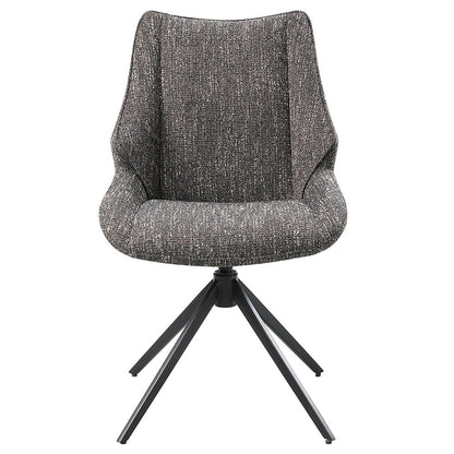 Malika - Side Chair With Swivel Set of 2) - Brown Chenille