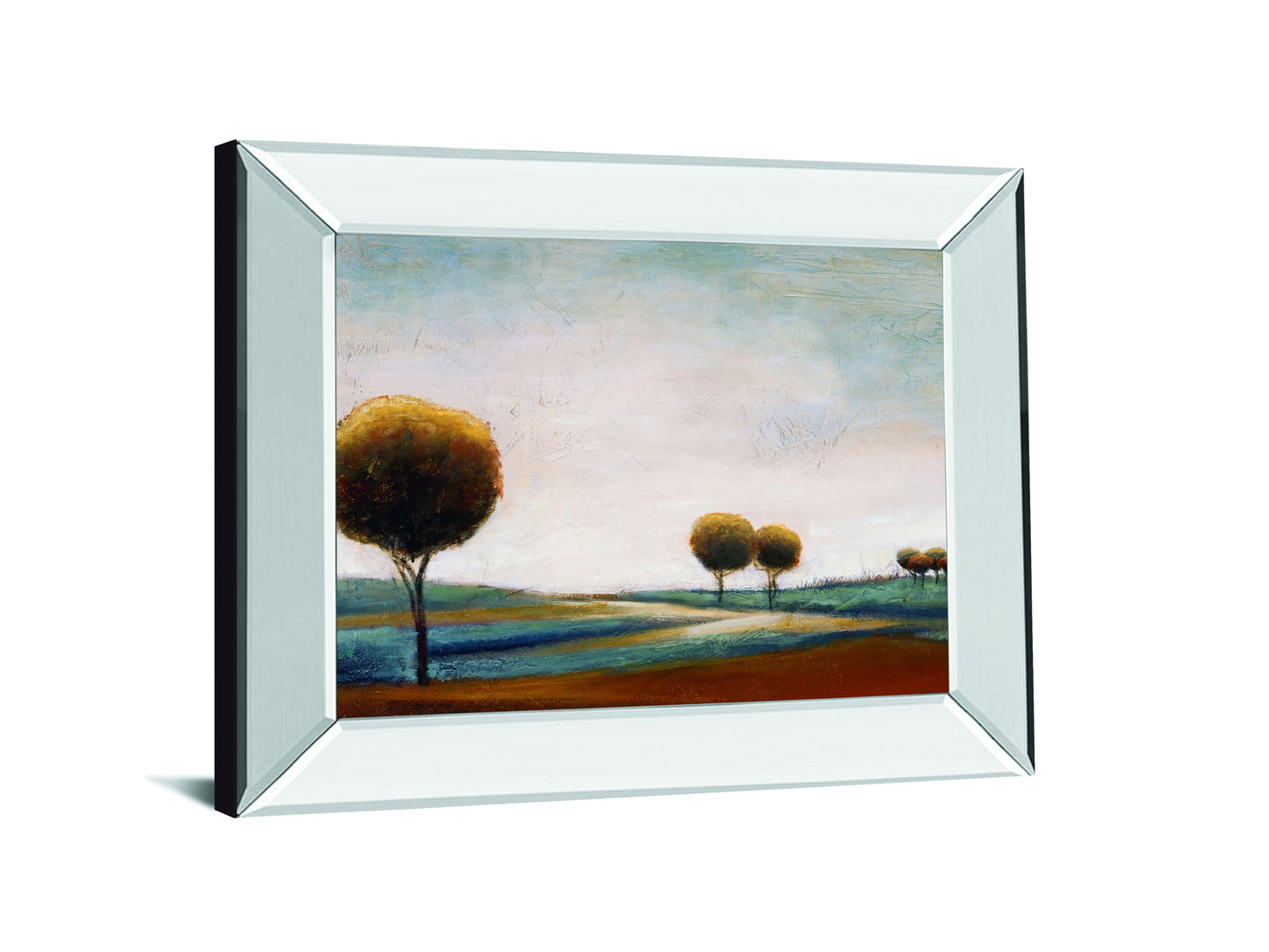 Tranquil Plains I By Ursula Salemink-Roos - Mirror Framed Print Wall Art - Dark Brown