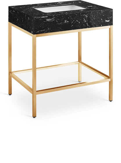 Marmo - Engineered Marble Bathroom Vanity With Gold Base