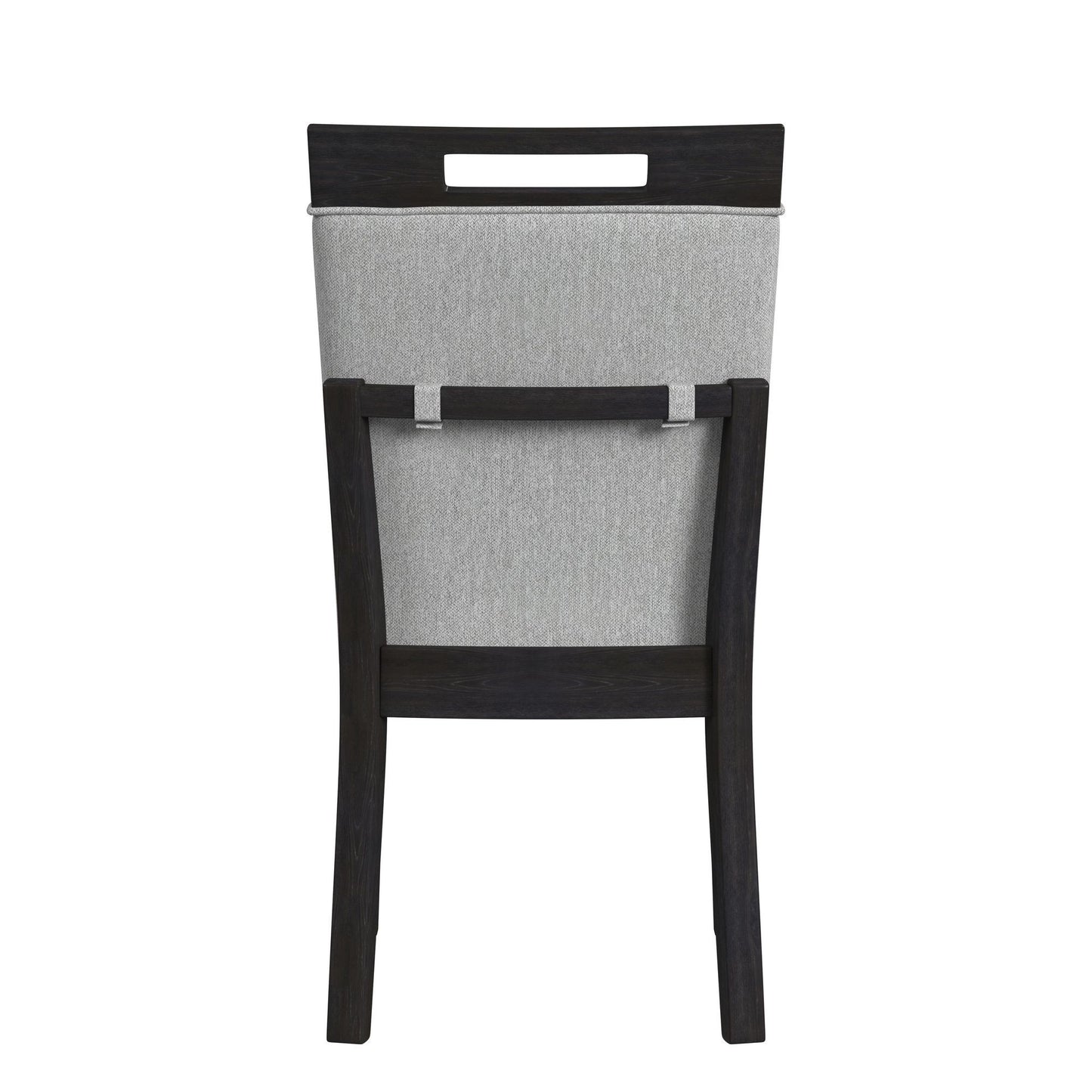 Transcend - Dining Side Chair With Fabric (Set of 2) - Charcoal And Light Gray