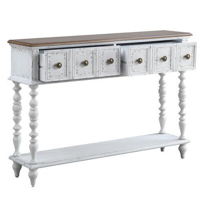 Bence - Console Table - Dark Charcoal & Antique White