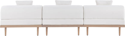 Laguna - 3 Piece Resilient Water Resistant Fabric 106.5" Outdoor Patio Armless Modular Sofa