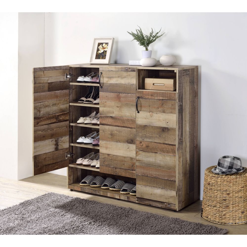 Howia - Shoe Cabinet - Rustic Gray Oak