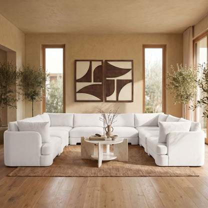 Hammond - Velvet Performance Fabric Upholstered 8 Piece U-Shaped Sectional