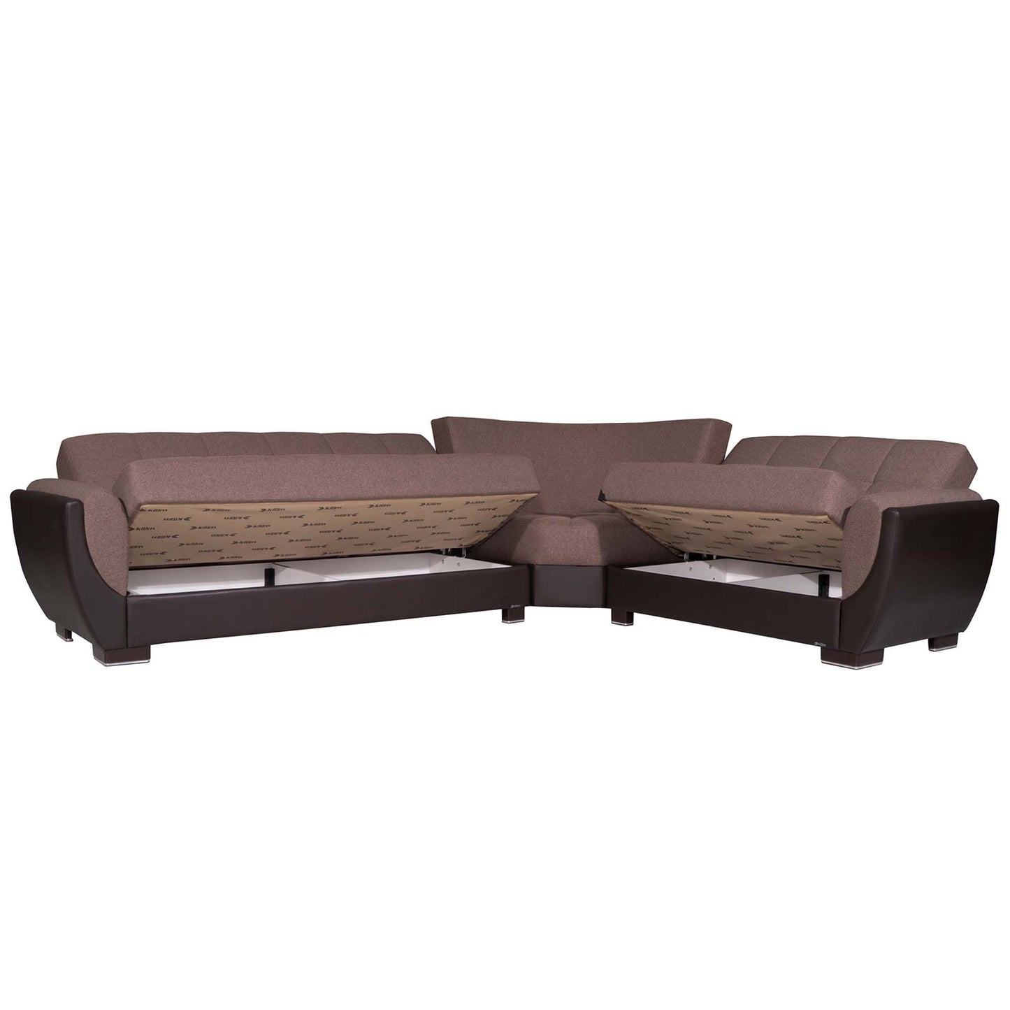 Ottomanson Armada Air - Upholstered Convertible Sectional With Storage - Polyester