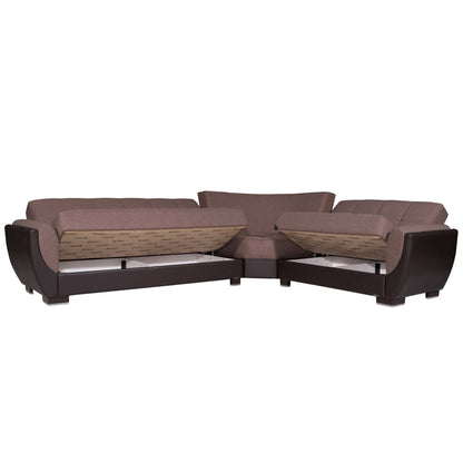 Ottomanson Armada Air - Upholstered Convertible Sectional With Storage - Polyester
