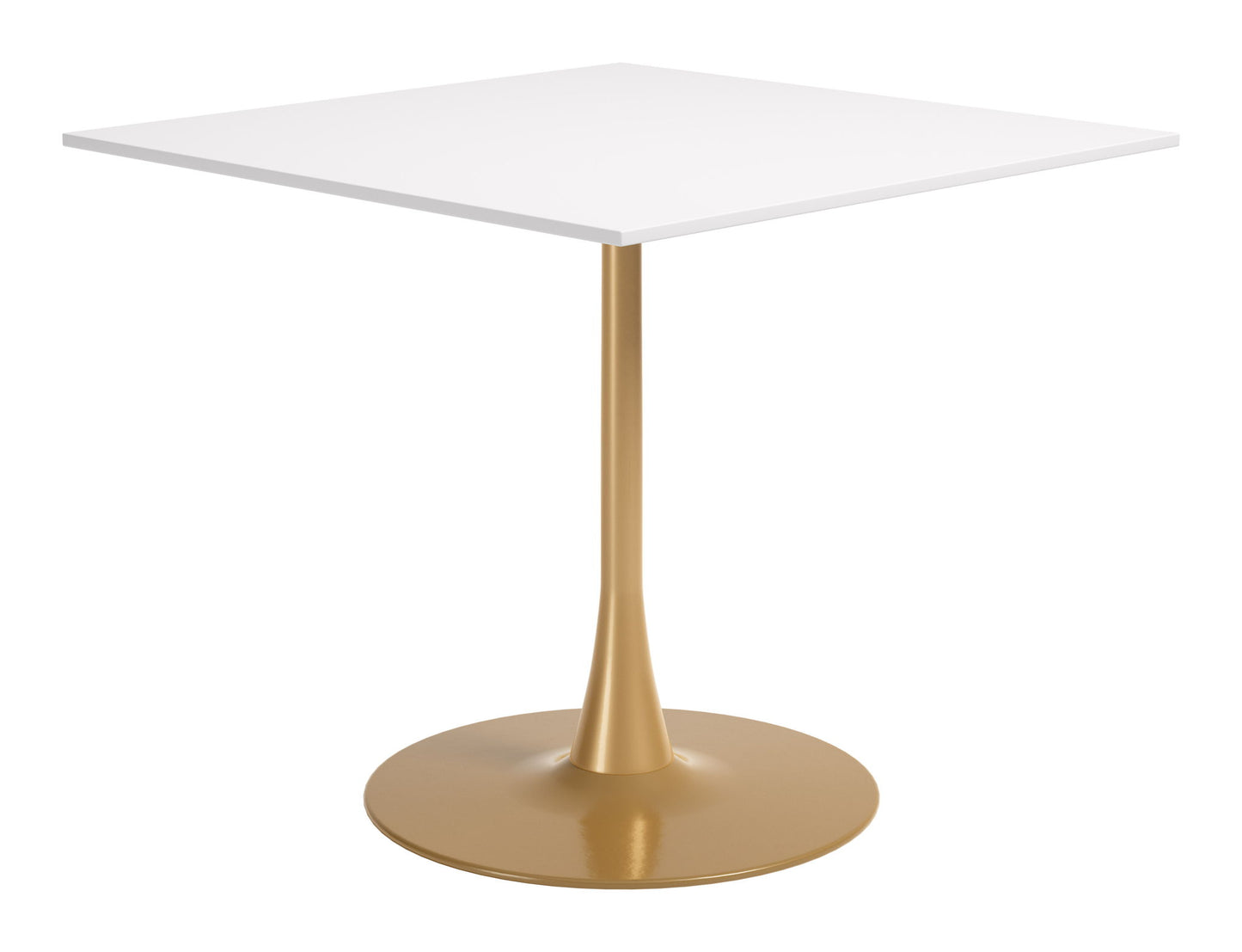 Epas - Dining Table - White / Gold
