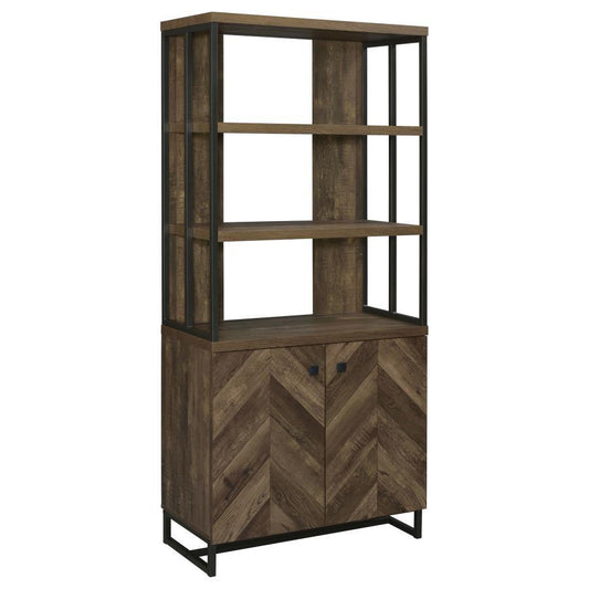 Millbrook - 2 Door Storage Bookshelf - Rustic Oak