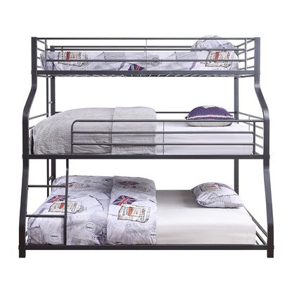 Caius II - Twin Over Full/Queen Bunk Bed - Gunmetal