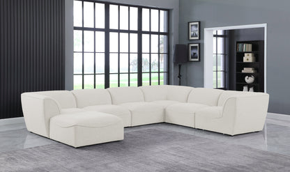 Miramar - Modular Sectional 7 Piece - Cream - Fabric