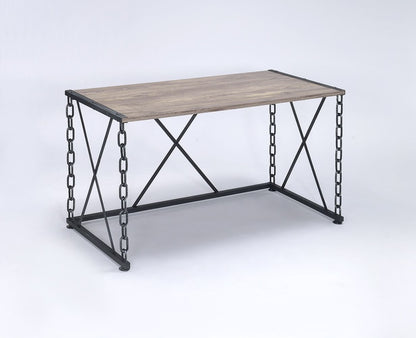 Jodie - Console Table - Rustic Oak & Antique Black Finish