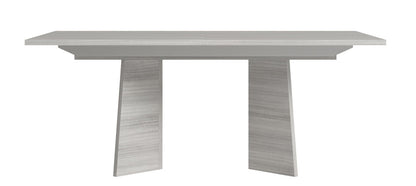 Mia - Dining Table - White / Gray / Silver