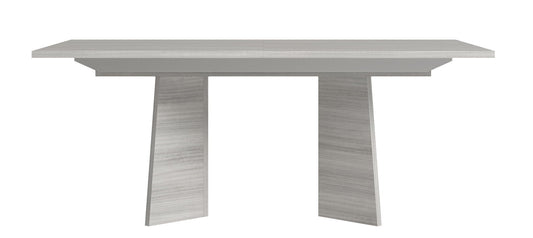 Mia - Dining Table - White / Gray / Silver