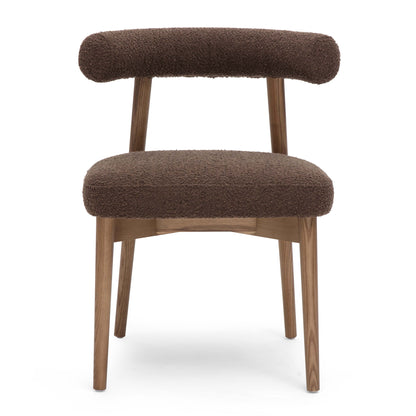 Spara - Performance Boucle Side Chair - Chocolate Brown