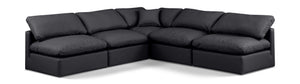 Indulge - Faux Leather 5 Piece Modular Corner Armless Sectional