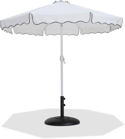 Amalfi - Patio Umbrella - Black Base / White Pole