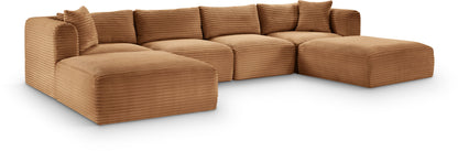 Shaggy - Fabric 6 Piece Modular Sectional With 2 Ottomans