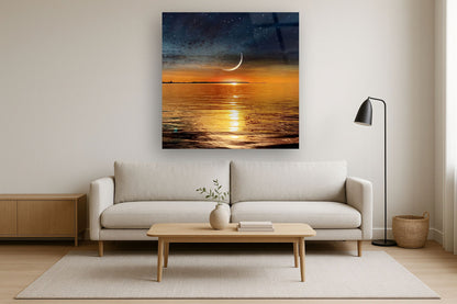 Tempered Glass With Foil - New Moon Horizon - Orange