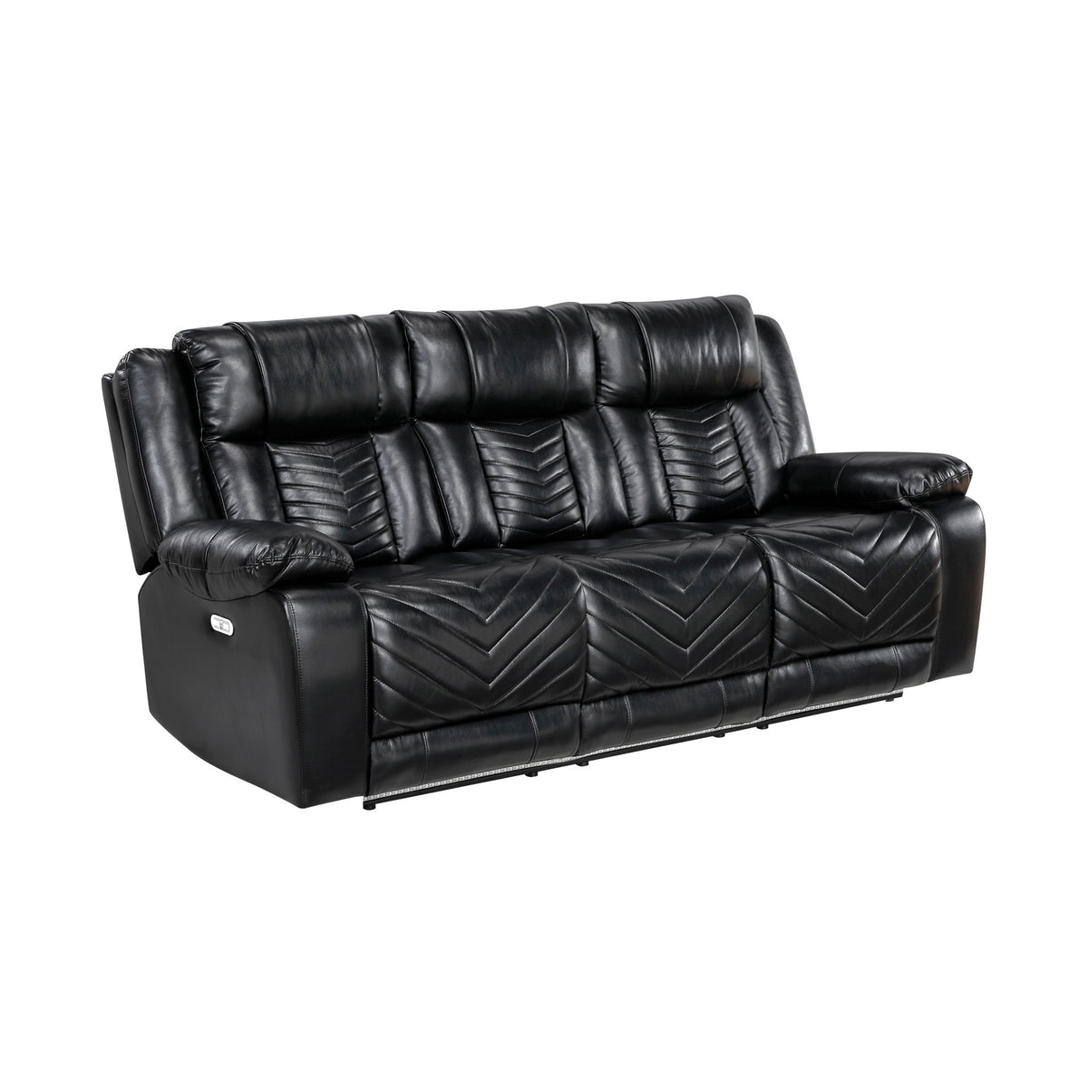 Glory Furniture - Sensa - Power Reclining Sofa With Table And LED Belt