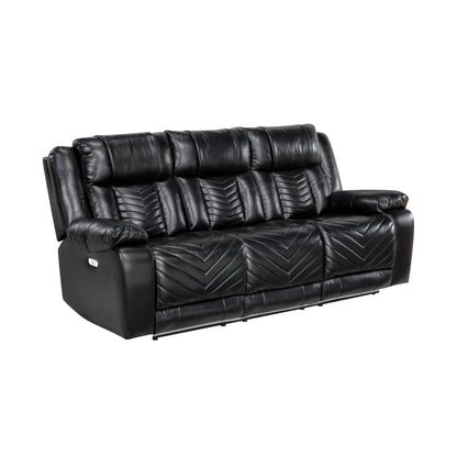 Glory Furniture - Sensa - Power Reclining Sofa With Table And LED Belt
