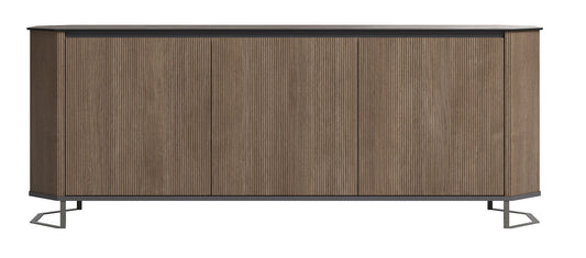Hexagon - 3 Door Buffet - Dark Brown
