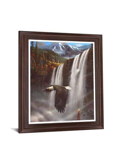 Soaring Above Falls - 28" x 34" Framed Wall Art