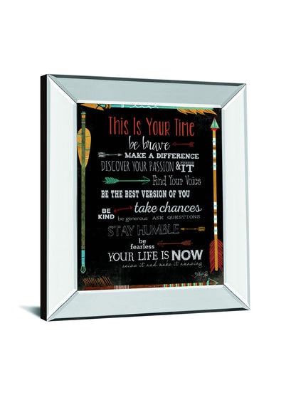 This Is Your Time By Marla Rae - Mirror Framed Print Wall Art - Black